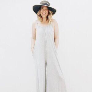 Bundle of 3 CJLA Blake Jumpsuits - steel blue, heather gray, and olive green